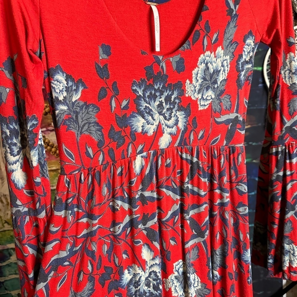 NWOT Free People Midnight Garden Red Maxi Dress Size XS - Picture 13 of 14